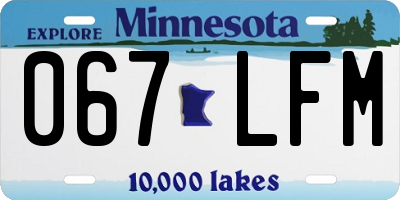 MN license plate 067LFM