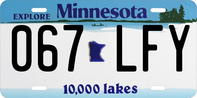 MN license plate 067LFY