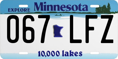 MN license plate 067LFZ