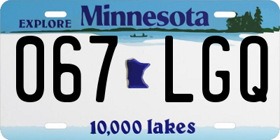 MN license plate 067LGQ