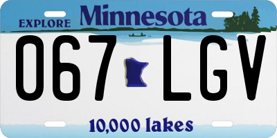 MN license plate 067LGV