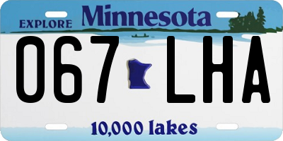 MN license plate 067LHA