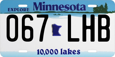 MN license plate 067LHB