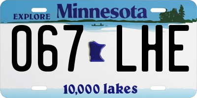 MN license plate 067LHE
