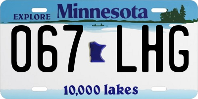 MN license plate 067LHG