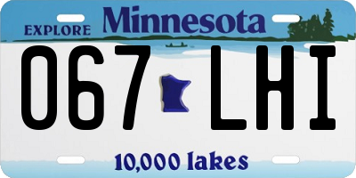 MN license plate 067LHI