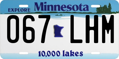 MN license plate 067LHM