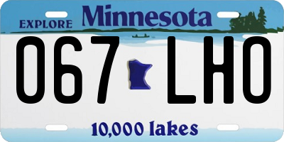MN license plate 067LHO