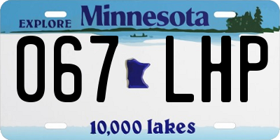 MN license plate 067LHP