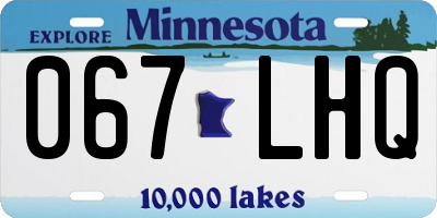 MN license plate 067LHQ