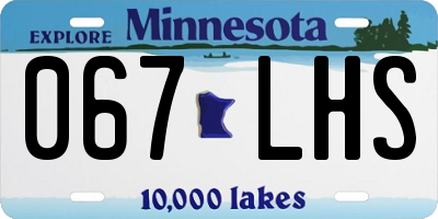 MN license plate 067LHS