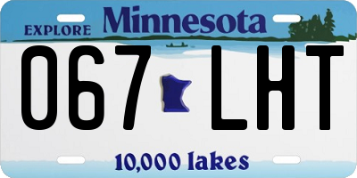 MN license plate 067LHT