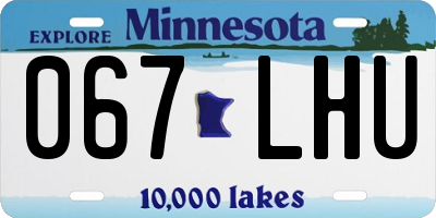 MN license plate 067LHU