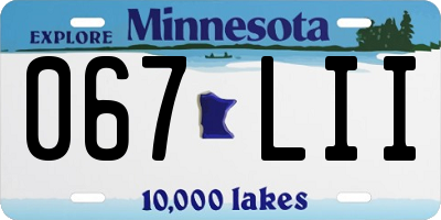 MN license plate 067LII