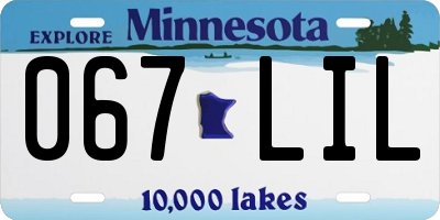 MN license plate 067LIL