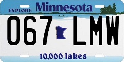 MN license plate 067LMW