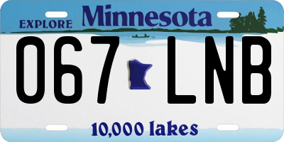 MN license plate 067LNB