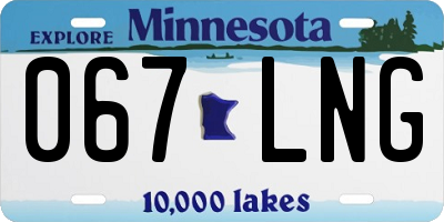 MN license plate 067LNG