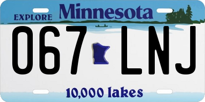 MN license plate 067LNJ