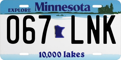 MN license plate 067LNK