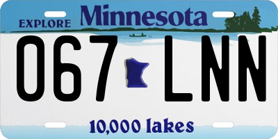 MN license plate 067LNN