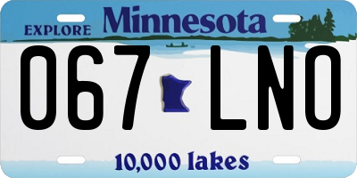 MN license plate 067LNO