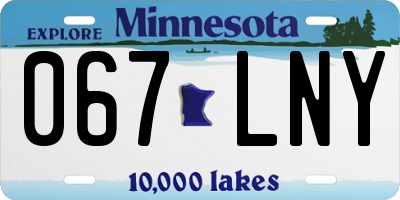 MN license plate 067LNY