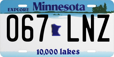 MN license plate 067LNZ