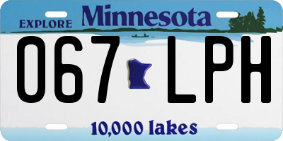 MN license plate 067LPH