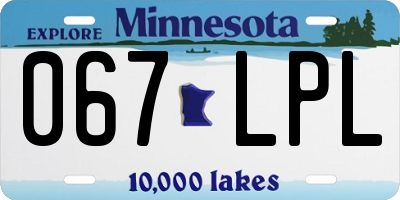 MN license plate 067LPL