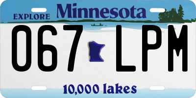 MN license plate 067LPM