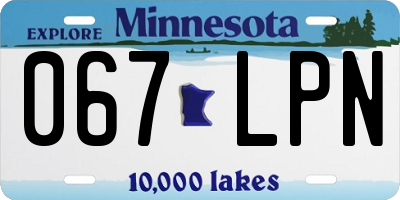 MN license plate 067LPN