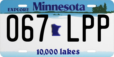 MN license plate 067LPP