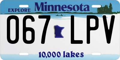 MN license plate 067LPV