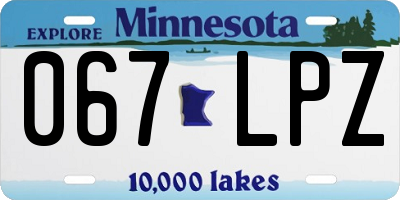 MN license plate 067LPZ