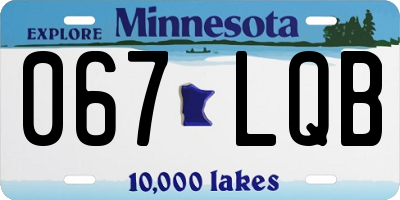 MN license plate 067LQB