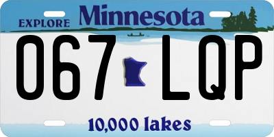 MN license plate 067LQP