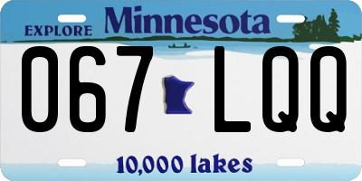 MN license plate 067LQQ