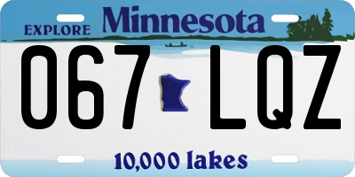 MN license plate 067LQZ
