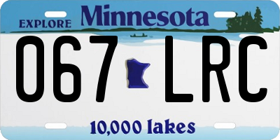 MN license plate 067LRC