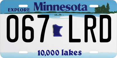 MN license plate 067LRD