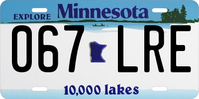 MN license plate 067LRE