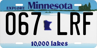 MN license plate 067LRF