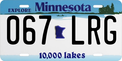 MN license plate 067LRG