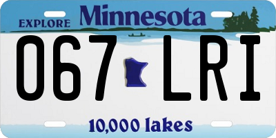 MN license plate 067LRI