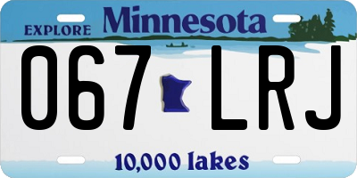 MN license plate 067LRJ