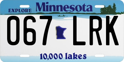 MN license plate 067LRK