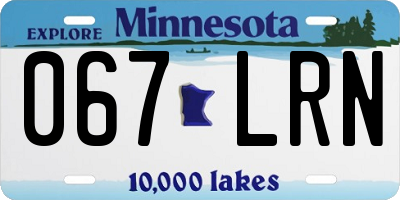 MN license plate 067LRN
