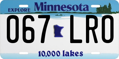MN license plate 067LRO