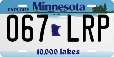 MN license plate 067LRP
